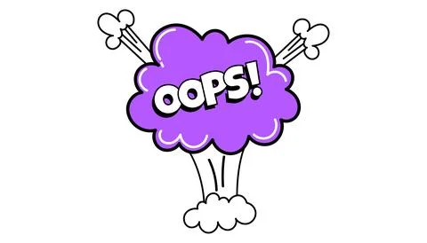 Pow comic bubble. Sound dialogue speech bubbles with word Oops. Pop art expre 库存插图