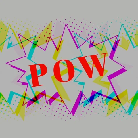 Pow Comic Bubble Text Animation Stock Footage 255059196
