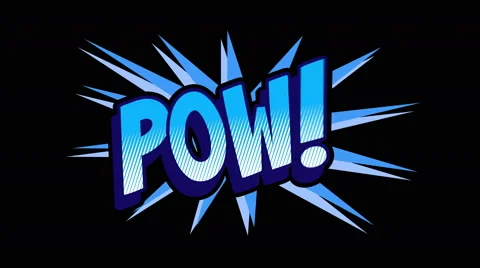 POW Comic expresion with matte | Stock Video | Pond5