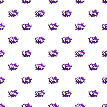 Pow comic sound effect pop art seamless pattern Stock Illustration
