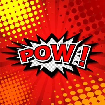 Pow! Comic Speech Bubble, Cartoon Stock Illustration