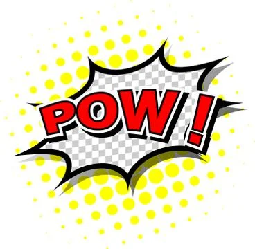 Pow! Comic Speech Bubble, Cartoon Stock Illustration