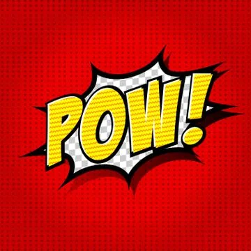 Pow! Comic Speech Bubble, Cartoon Illustrazione stock