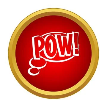 Pow comic speech bubble sound effect icon イラスト素材