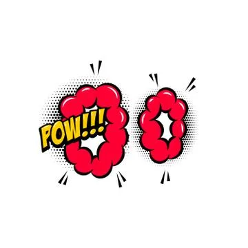 POW!!! Comic style phrase with speech bubble. Vector illustration Stock Illustration