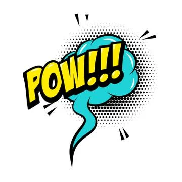 POW!!! Comic style phrase with speech bubble. Vector illustration Stock Illustration