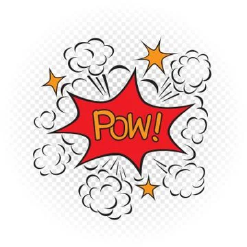 Pow explode cartoon illustration Stock Illustration