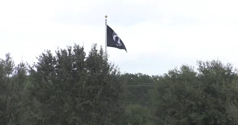 POW MIA Flag Stock Footage 161033785