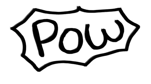 POW Scribble Doodle Hand Drawn Animation Cartoon Stock Footage 101909452