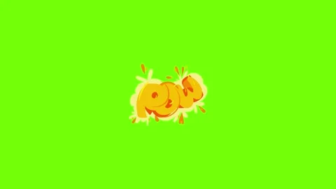 Pow speech bubble icon animation 動画素材 153609591