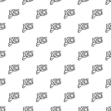 Pow, speech bubble pattern vector イラスト素材