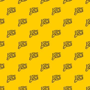 Pow, speech bubble pattern vector Stock Illustration
