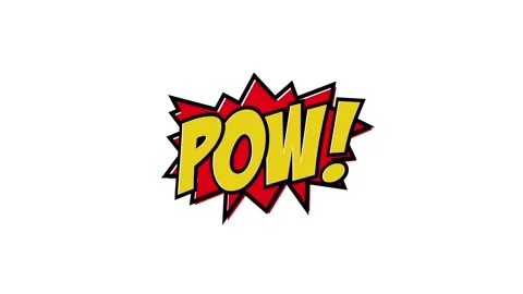Pow text with comic style animation. Stock Footage 288797773