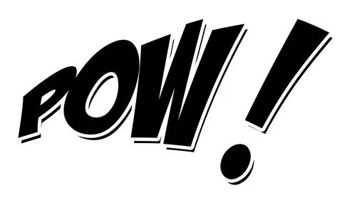 Pow! Vector comic speech bubble effect. Stock Photos