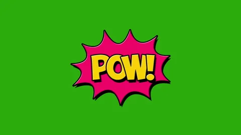 Pow word animation Comics speech bubbles. Vídeos de archivo 253716592