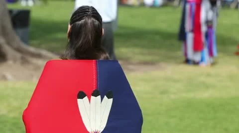 Pow Wow Anonymous from Behind Stock-Footage 10829736