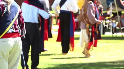 Pow Wow Blurry From Behind Stock Footage 10830721