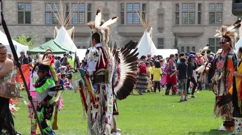 Pow Wow dancers Stock Footage 50765546