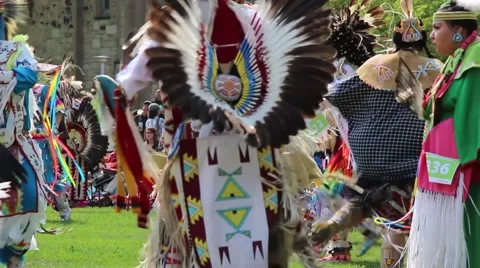 Pow Wow dancers Stock Footage 50765553