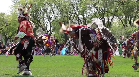 Pow Wow dancers Stock Footage 50765554