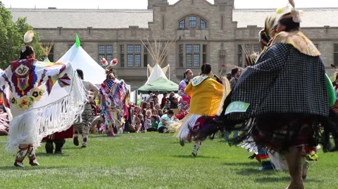 Pow Wow dancers Stock Footage 50765563