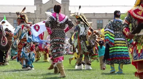 Pow Wow dancers Stock Footage 50765568