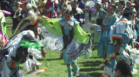 Pow wow dancing activity slo-mo Stock-Footage 45898689