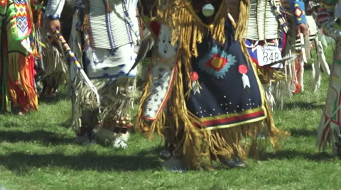 Pow wow dancing in slow-motion Stock-Footage 45920666