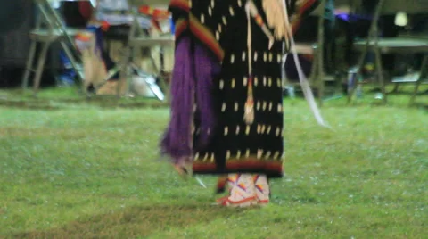 Pow wow fan dancer Video stock 47530611