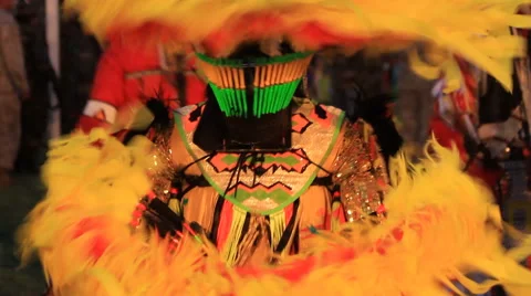 Pow wow fancy dancer Stock Footage 48154674