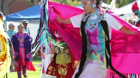 Pow Wow Fancy Shawl Dancing Stock Footage 10823375