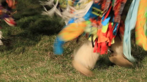 Pow wow feet dancing Video stock 48048169