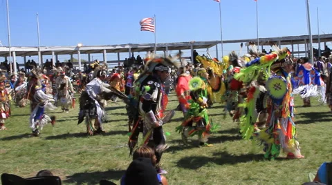 Pow wow in full swing Video stock 48153492