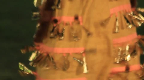 Pow wow Jingle dancer close shot Video stock 47788643