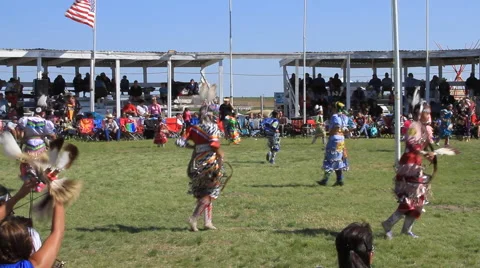 Pow wow jingle dancing Stock Footage 48191321