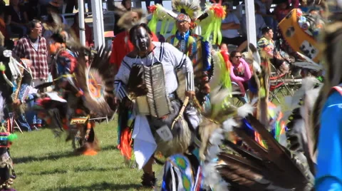 Pow wow multiple dancers Video stock 48151837
