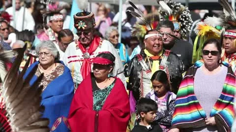 Pow Wow Open Dancing Front Stock Footage 10827744