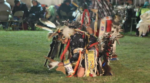 Pow wow sneak up dance Stock Footage 47529904
