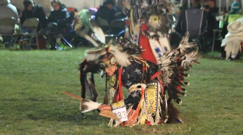 Pow wow sneak up dancer Video stock 47793800
