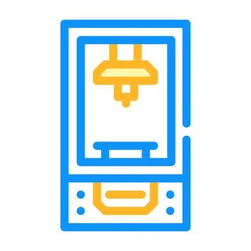 Powder for 3d printer color icon vector illustration Stock Illustration