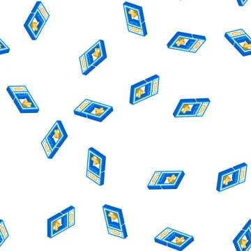 Powder for 3d printer isometric icon seamless pattern Illustrazione stock