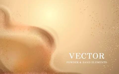 	Powder and sand elements Illustrazione stock