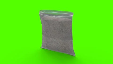 Powder bag with green background Illustrazione stock