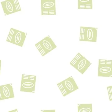 Powder bag package glyph vector seamless pattern Illustrazione stock
