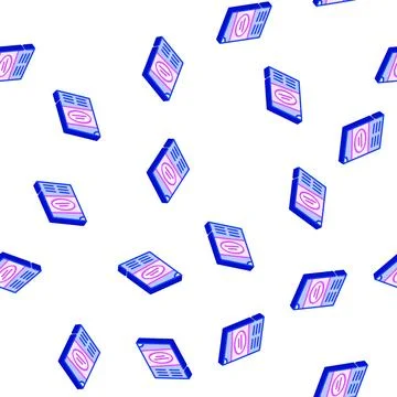Powder bag package isometric icon seamless pattern Illustrazione stock