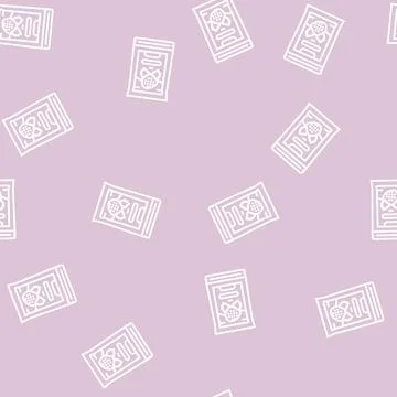 Powder blackberry line seamless pattern Illustrazione stock