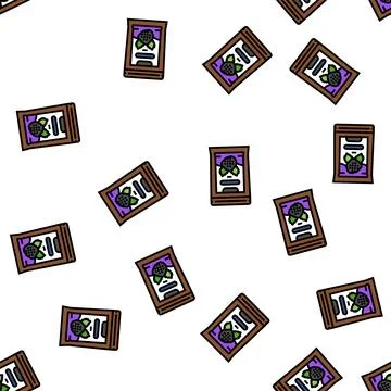 Powder blackberry vector seamless pattern Illustrazione stock