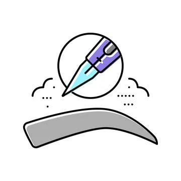 Powder brows color icon vector illustration Stock Illustration