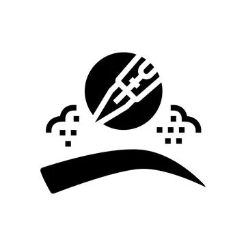 Powder brows glyph icon vector illustration イラスト素材