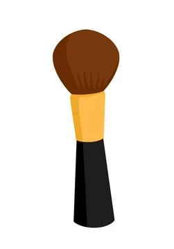 Powder brush. Makeup icon, vector illustration. Stock Illustration